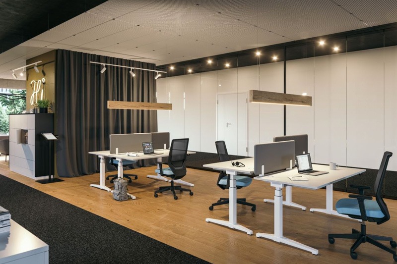 Büro ergonomisch einrichten mit Büromöbeln und Videokonferenztechnik von Jahn Büroorganisation